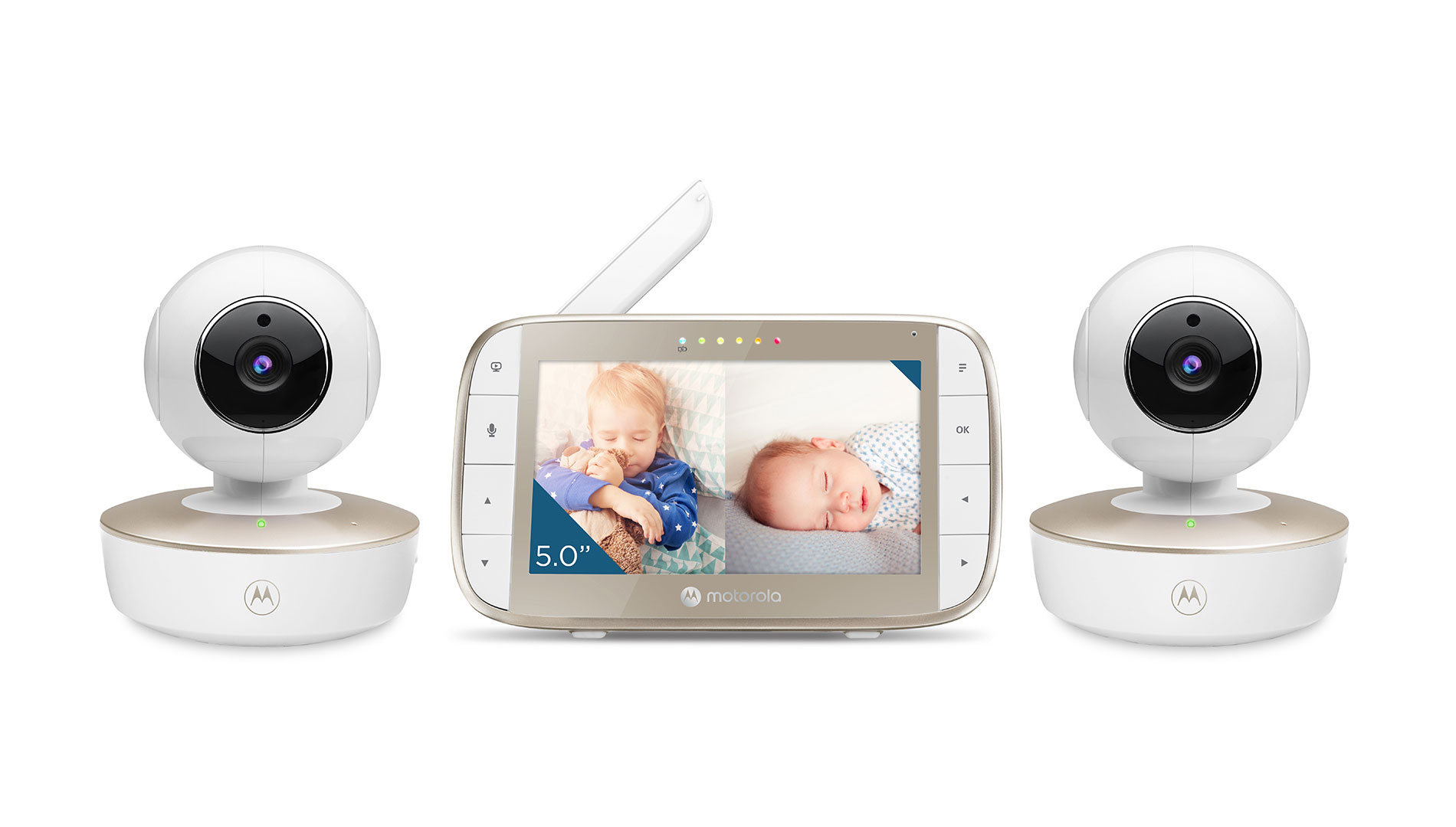 VM50g-2 Video Baby Monitor - 5" Split screen 2 way talk with room temp monitor - Product image