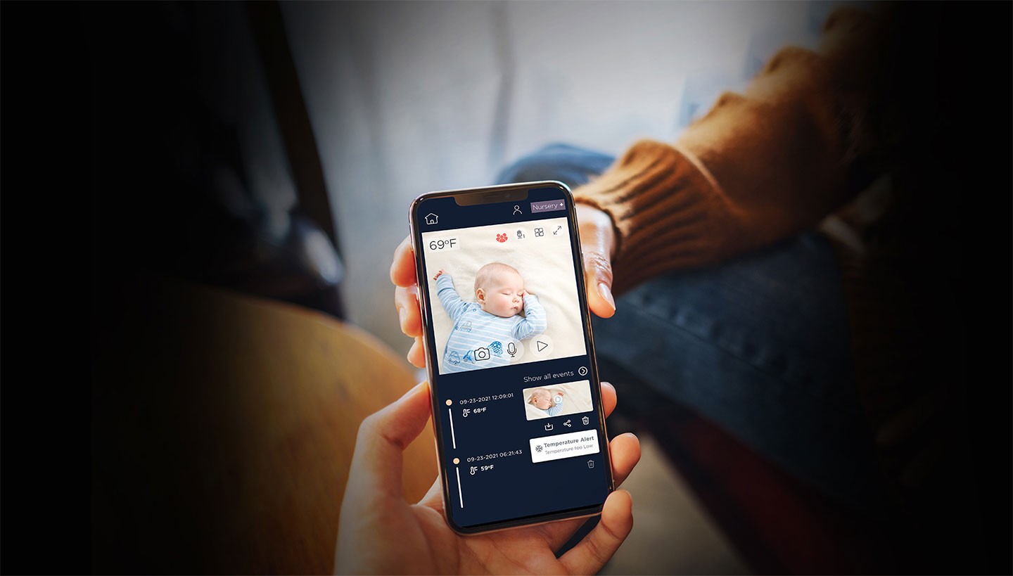 Motorola VM65 Video Baby Monitor connects to your mobile device