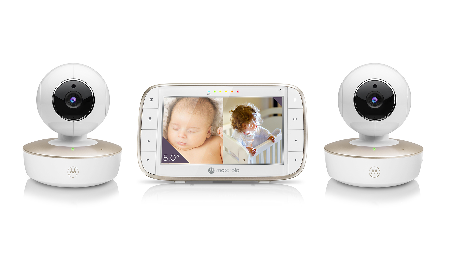 VM855-2 CONNECT Split Screen 5.0 inch Wi-Fi® Video Baby Monitor - 2 camera set - Product image